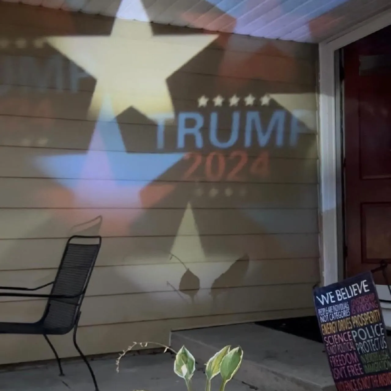 Trump Outdoor Projector - Trump 2024 Yard Home Light Display