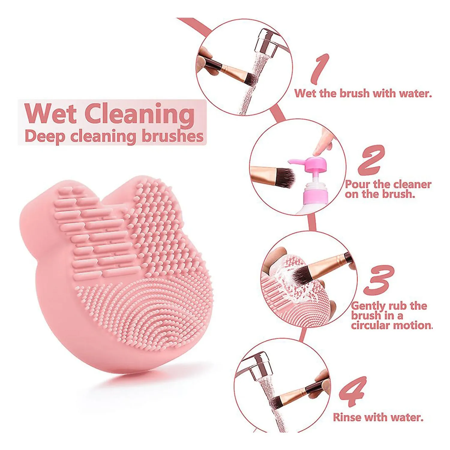 Universal Crafts 2in1 Brush Cleaning Pad - Pink