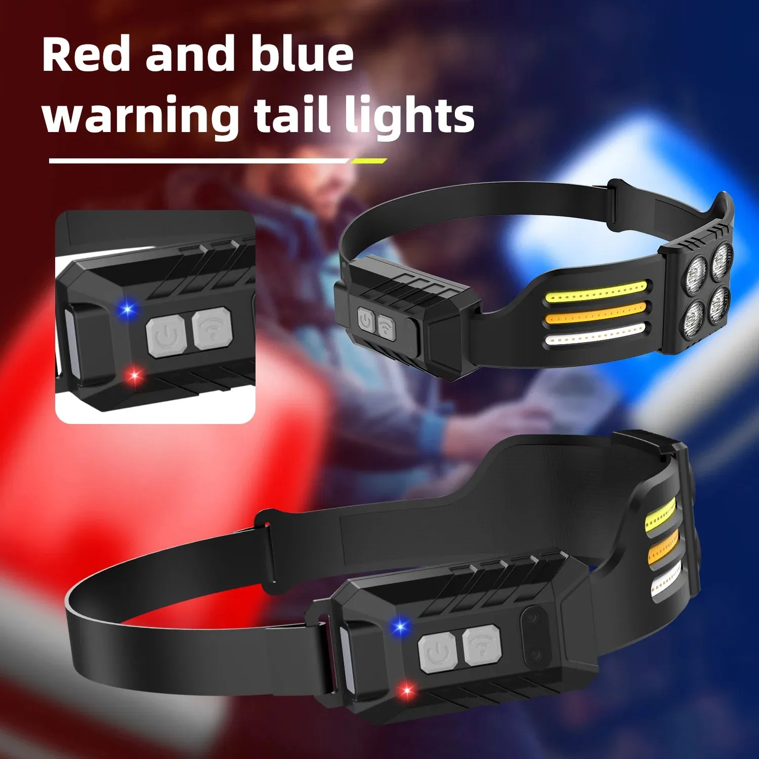 USB Rechargeable LED Sensor Headlamp XPE COB Headlight Led Head Torch Camping Search Light Head Flashlight for Fishing Lantern