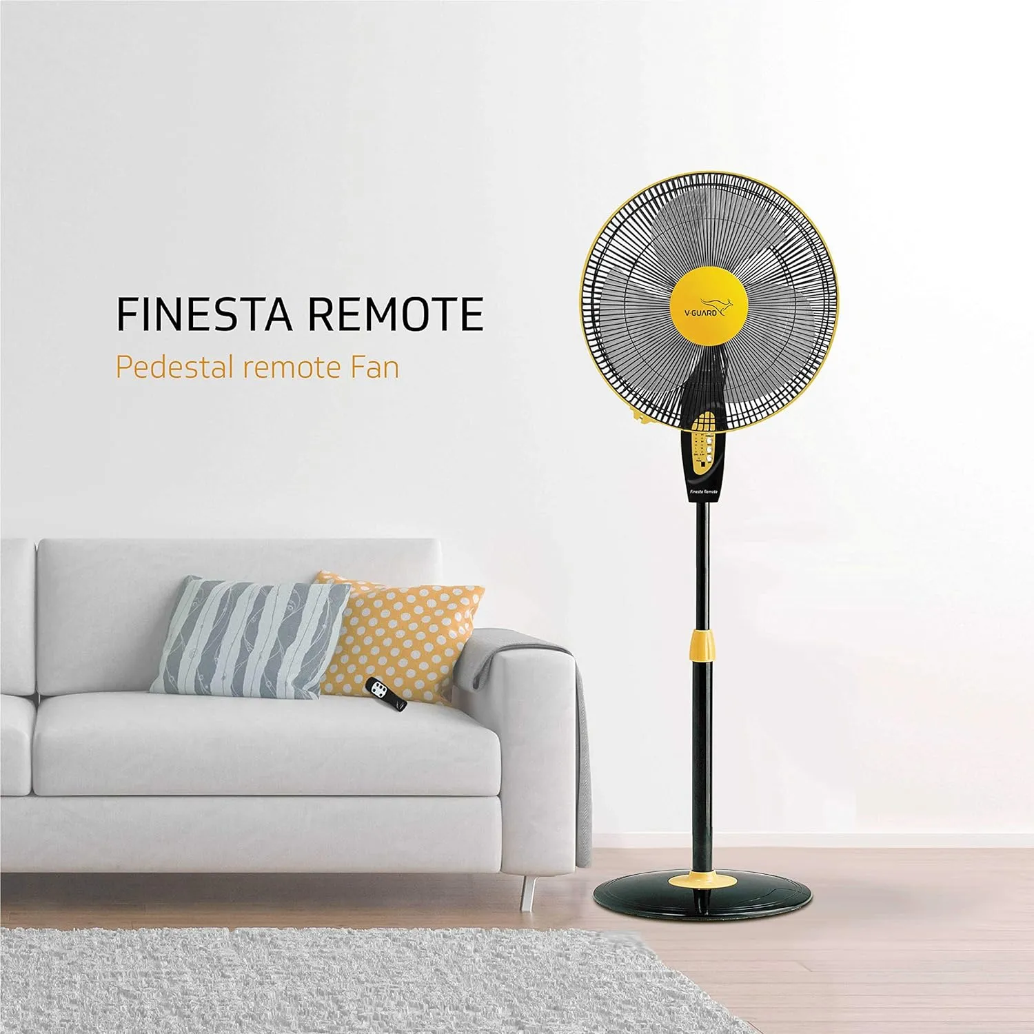 V-Guard Finesta RW Neo Remote 400mm Pedestal Fan