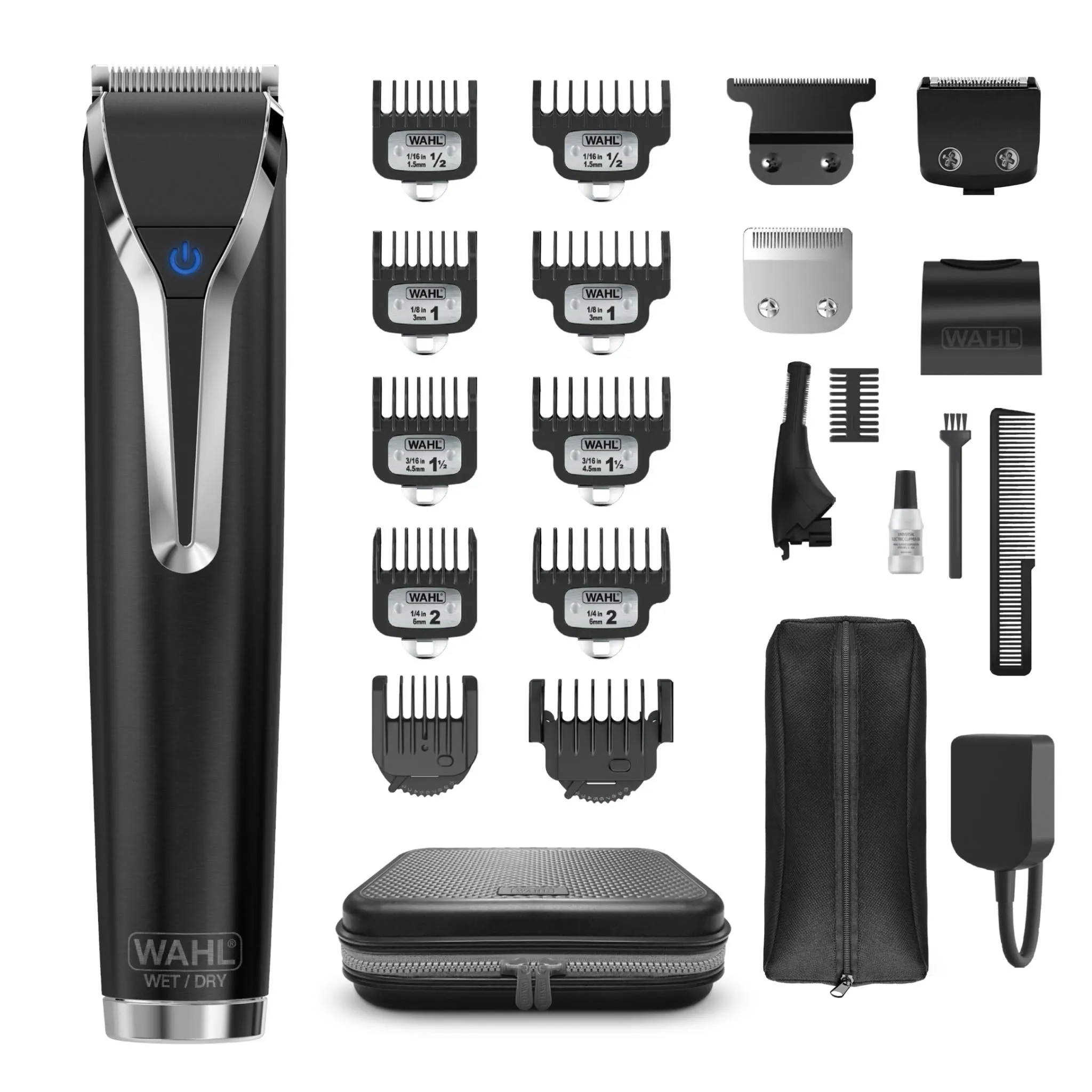 Wahl Waterproof Lithium-Ion Stainless Steel Grooming Kit (Black)