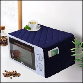 WATER PROOF QUILTED MICROWAVE OVEN COVER - Navy Blue