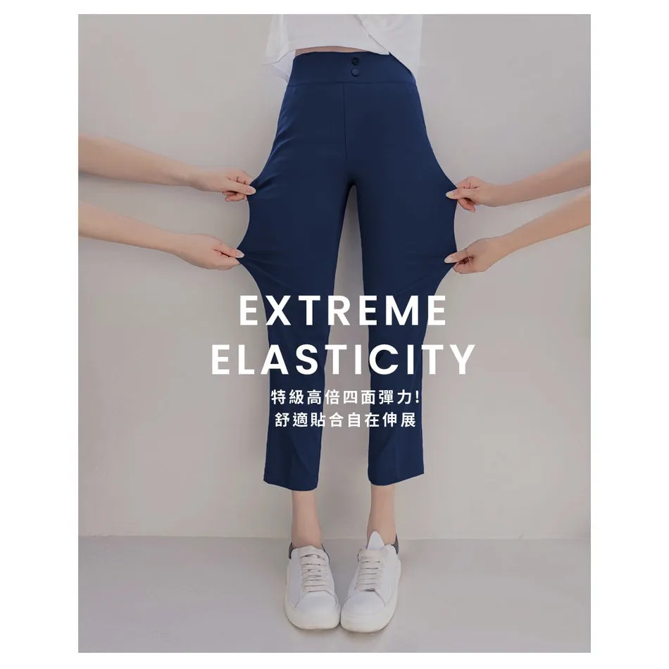 Weekend X Ob Design Women Work Casual Slimming Fit Elastic Waist Long Straight Pants Trousers Plus Size