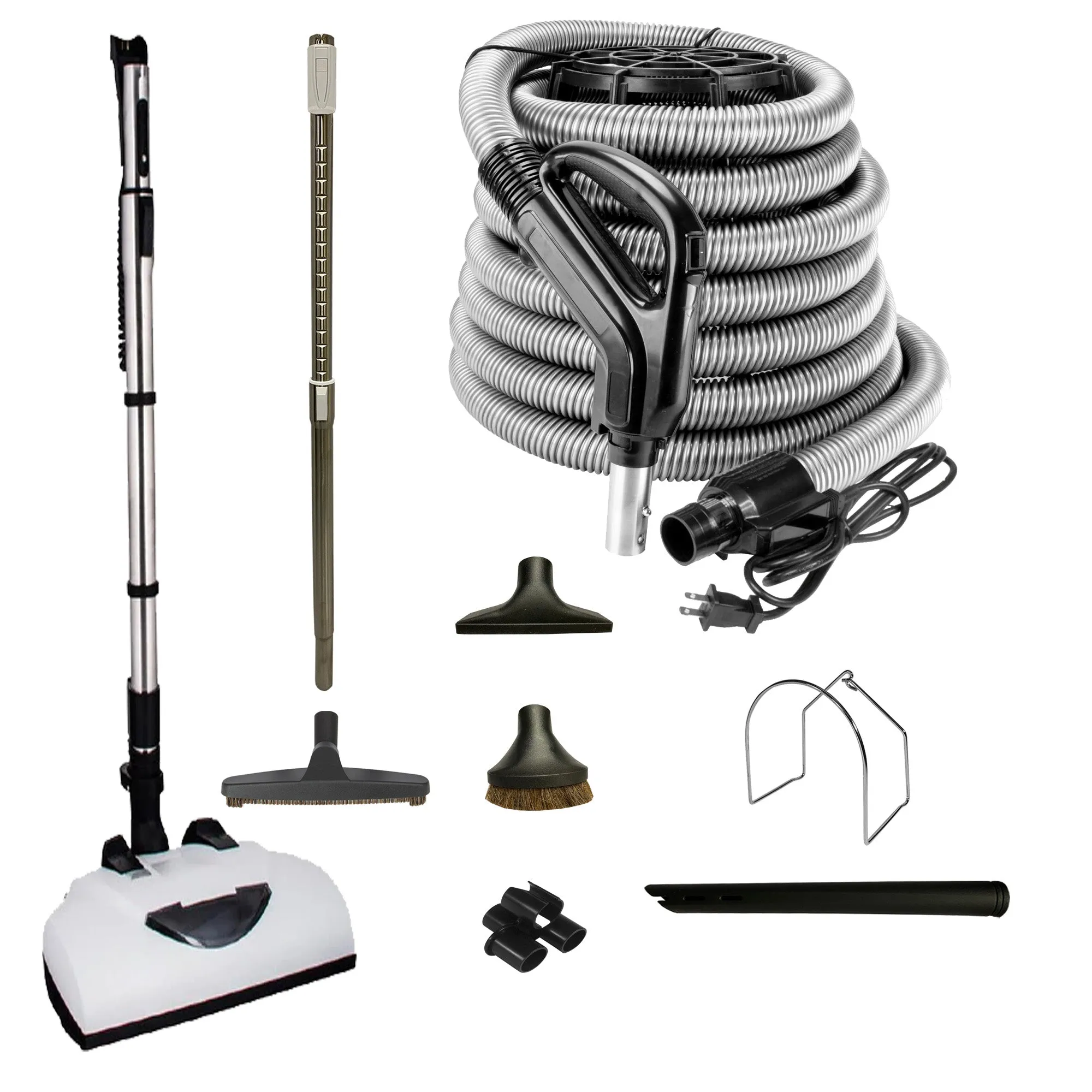 Wessel Werk Central Vacuum Accessory Kit with Telescopic Wand and Deluxe Tool Set