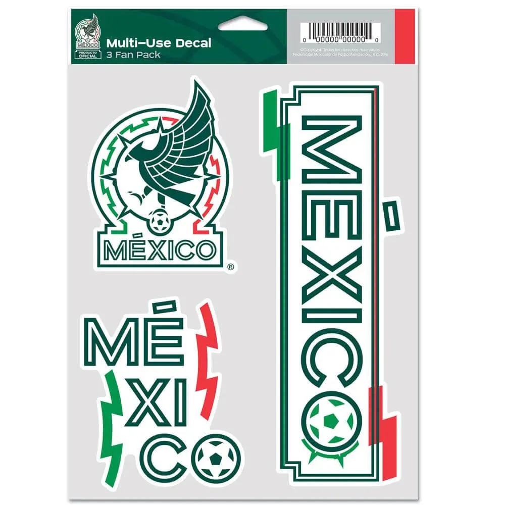 Wincraft Mexico 5.5x7.75 Multi-Use 3 Pack Decal