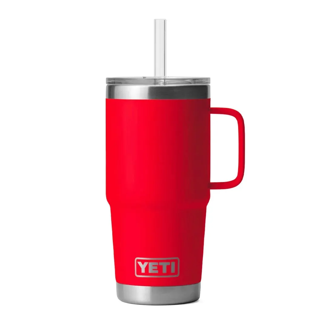 YETI 25 oz Rambler Straw Mug Rescue Red