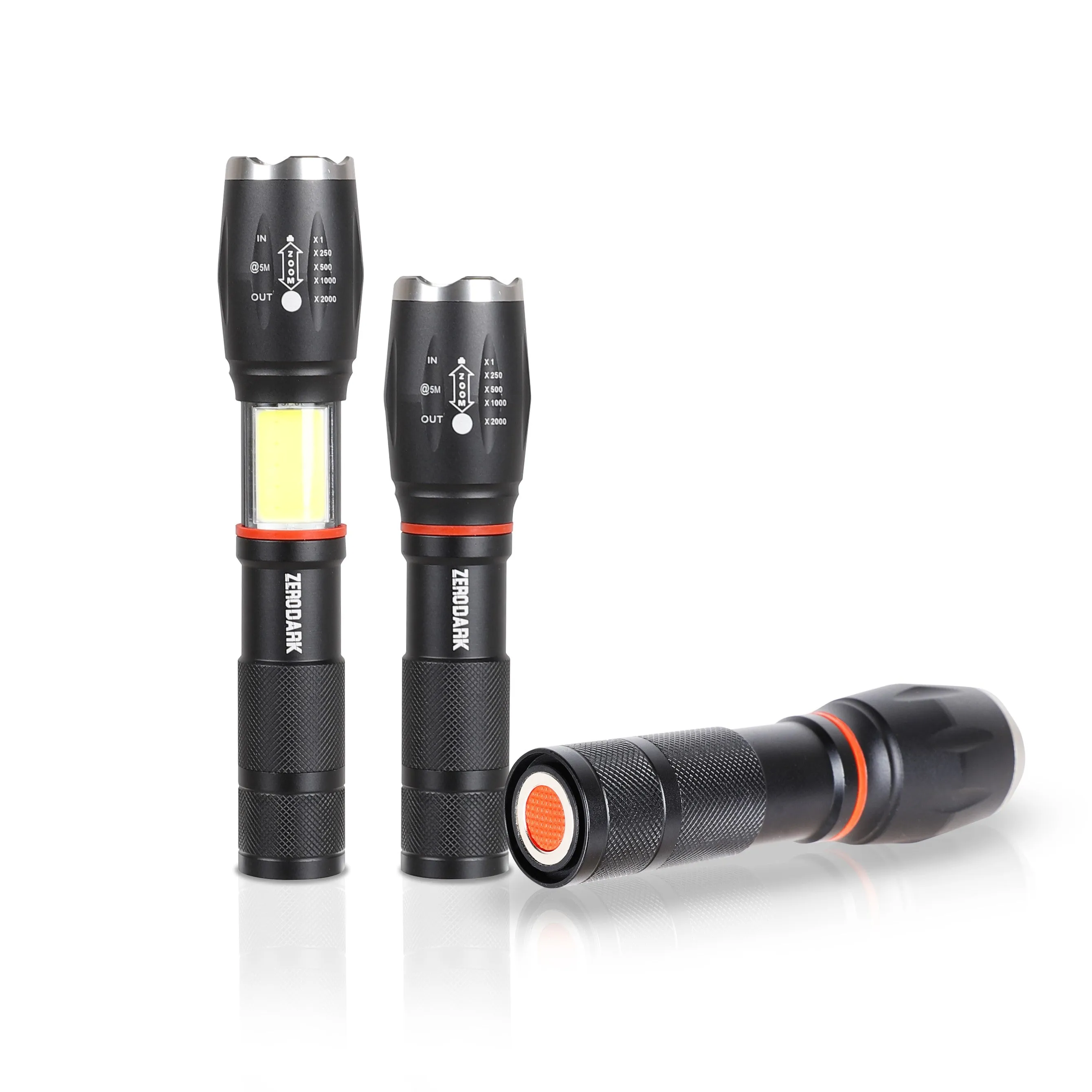 ZeroDark 2 in 1 Tactical Flashlight & Lantern with Zoom & Magnetic Base